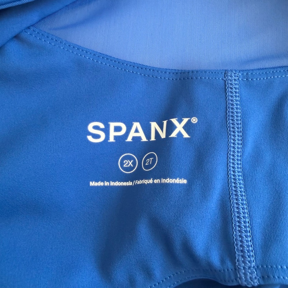 Spanx Booty Boost V Neck Dress Active Blue Women's 2X NWT athleisure - Picture 6 of 8